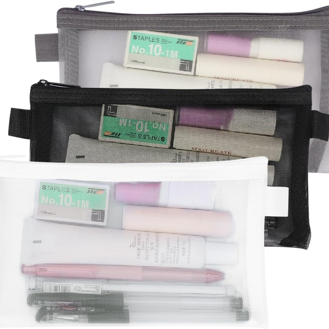 Taşınabilir Ofis Kırtasiye Kıl - Clear Mesh Pencil Pouch For Exam incelemesi ve fiyatı