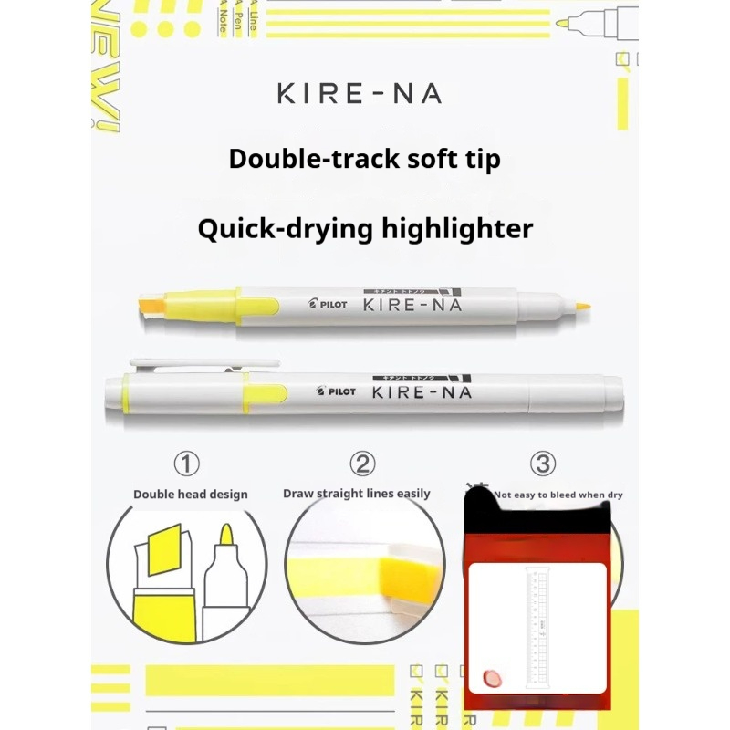 1/3/4/5/10 adet PILOT KIRE-NA  - Pastel Highlighter Set Double Ended incelemesi ve fiyatı