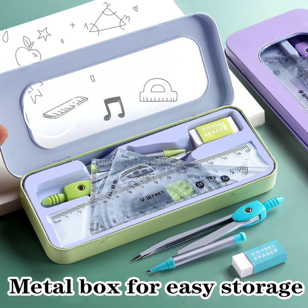 7 adet/takım cetvel pusula kal - Math Geometry Set With Compass incelemesi ve fiyatı