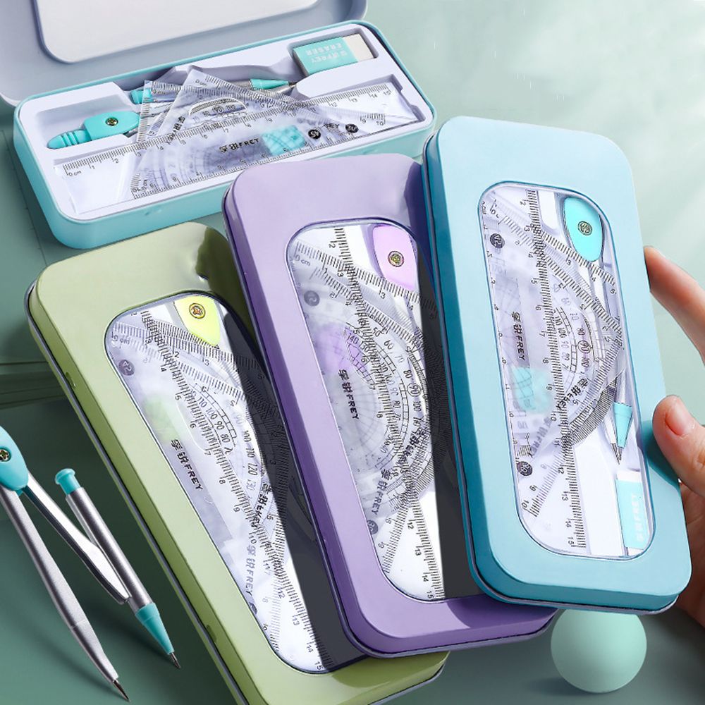 7 adet/takım cetvel pusula kal - Math Geometry Set With Compass incelemesi ve fiyatı