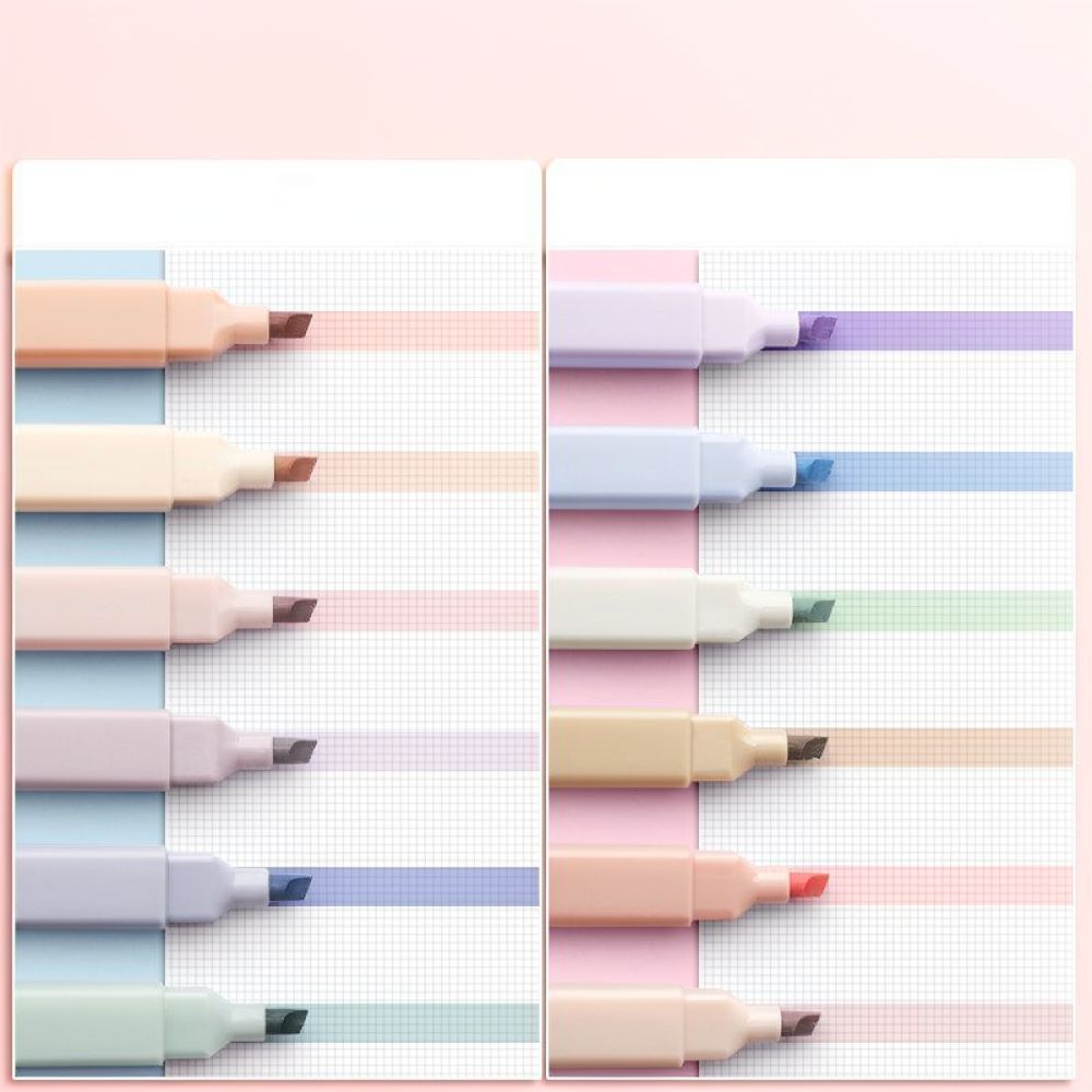Estetik Pastel Renklerdeki Fos - Pastel Highlighter Set Double Ended incelemesi ve fiyatı